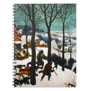 Caderno Espiral Caçadores na Paisagem da Neve Pieter Bruegel