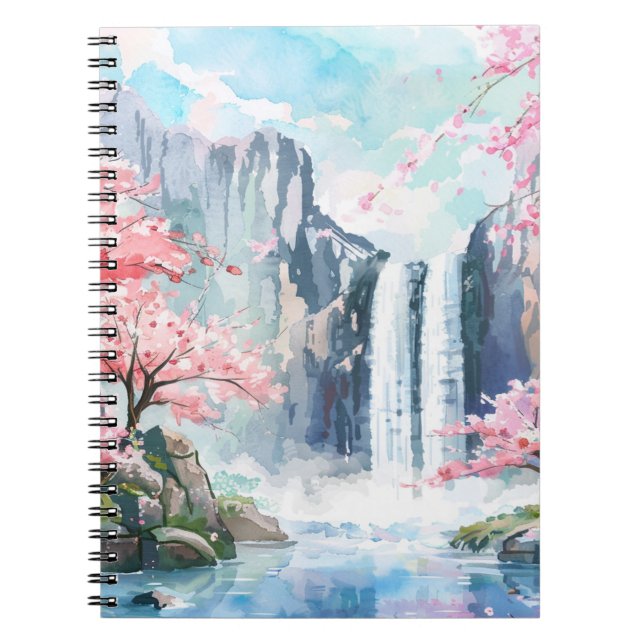 Caderno Espiral Cachoeira na Primavera (Frente)