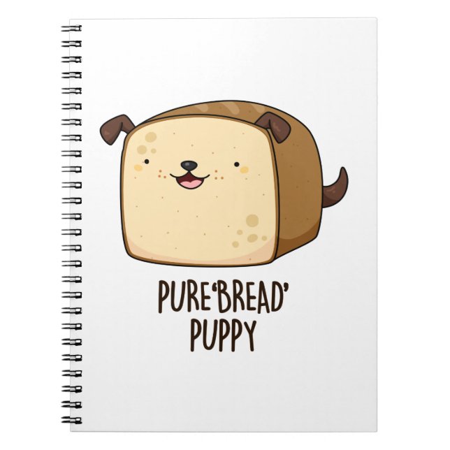 Caderno Espiral Cachorrinho de Pão Puro Piada de Pão de Cachorro E (Frente)
