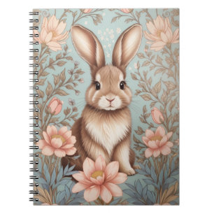Caderno Espiral Cachorrinho Fofo Floral Pastel