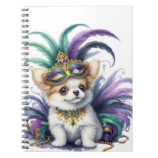 CADERNO ESPIRAL CACHORRO ADORÁVEL DE BOMBA DE FLUFFY VESTIDO PARA