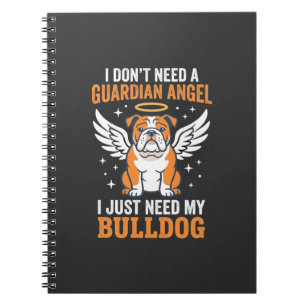 Caderno Espiral Cachorro Anjo Guardião Bulldog