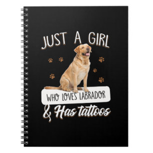 Caderno Espiral Cachorro Apenas Uma Menina Que Ama Tatuagens Lab