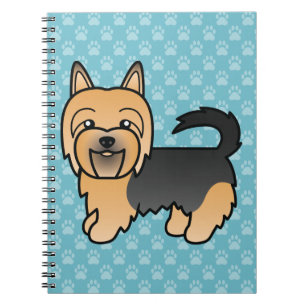 Caderno Espiral Cachorro Azul E Tan Australiano, De Cor Azul