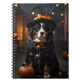 Caderno Espiral Cachorro Bernês Spooktacular: Um Halloween Howl-o-