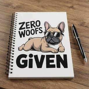 Caderno Espiral Cachorro Bulldog Francês Sarcástico Amante de Cães