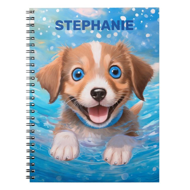 Caderno Espiral Cachorro Cachorro Cachorro Cachorro Personalizado  (Frente)
