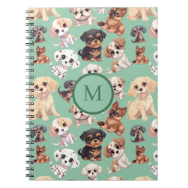 Caderno Espiral Cachorro Cachorro Verde