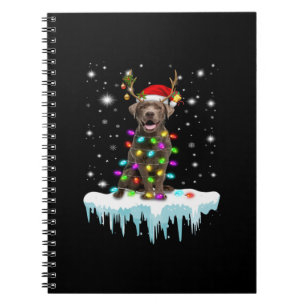 Caderno Espiral Cachorro Chocolate Labrador de Natal