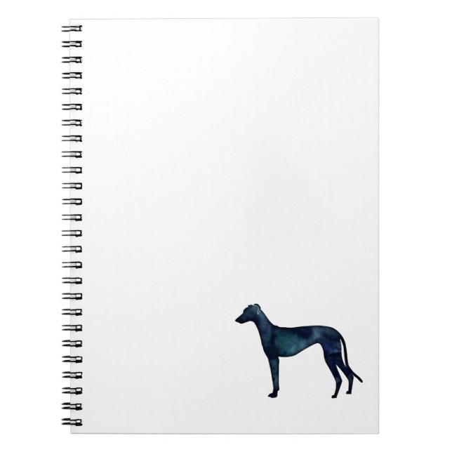 Caderno Espiral Cachorro Cinzento Negro Silhueta (Frente)