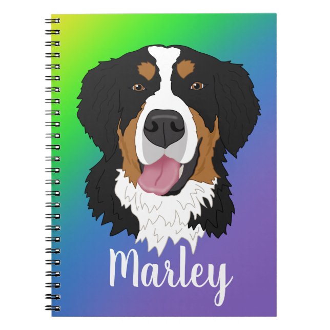 Caderno Espiral Cachorro da Montanha Bernese (Frente)