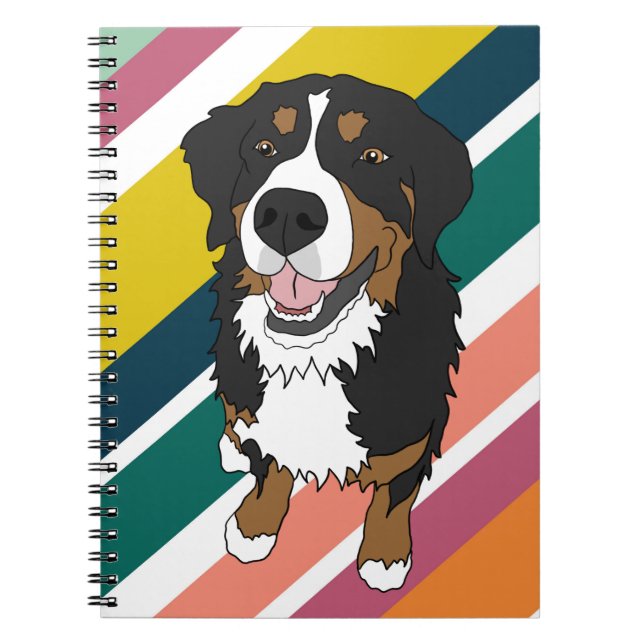 Caderno Espiral Cachorro da Montanha Bernese (Frente)