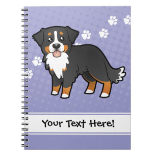 Caderno Espiral Cachorro De Desenho Animado Bernês
