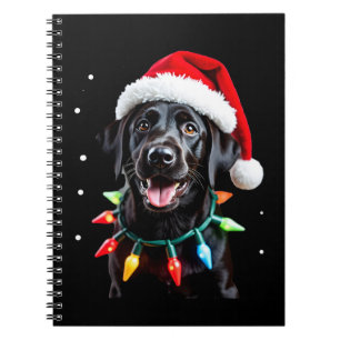 Caderno Espiral Cachorro de pijama com luz de árvore de Natal Labr