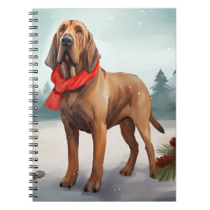 Caderno Espiral Cachorro de Sangue no Natal da Neve