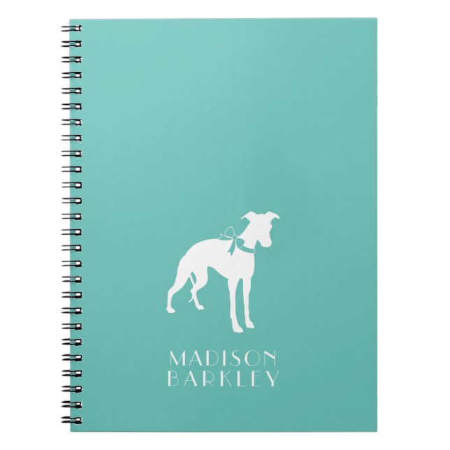 Caderno Espiral Cachorro de Whippet (Frente)