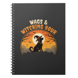 Caderno Espiral Cachorro Dia das Bruxas Luar