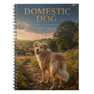 Caderno Espiral Cachorro Doméstico Caminho Campestre ANIMAIS