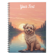 Cachorro Doodle pelo Lago