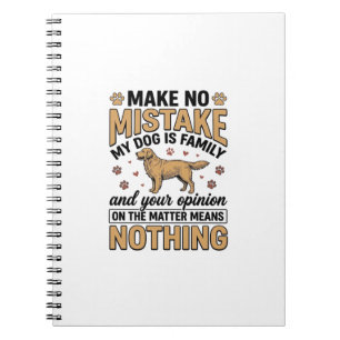 Caderno Espiral Cachorro é Família Tipografia Vintage Retriever De