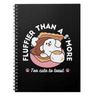 Caderno Espiral Cachorro Engraçado e Design de S'more – Pun para A