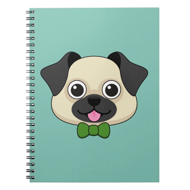Caderno Espiral Cachorro Feliz e Bonito com Papillon (Frente)
