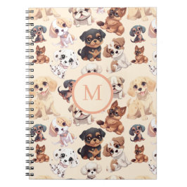 Caderno Espiral Cachorro Filhote de Pêssego