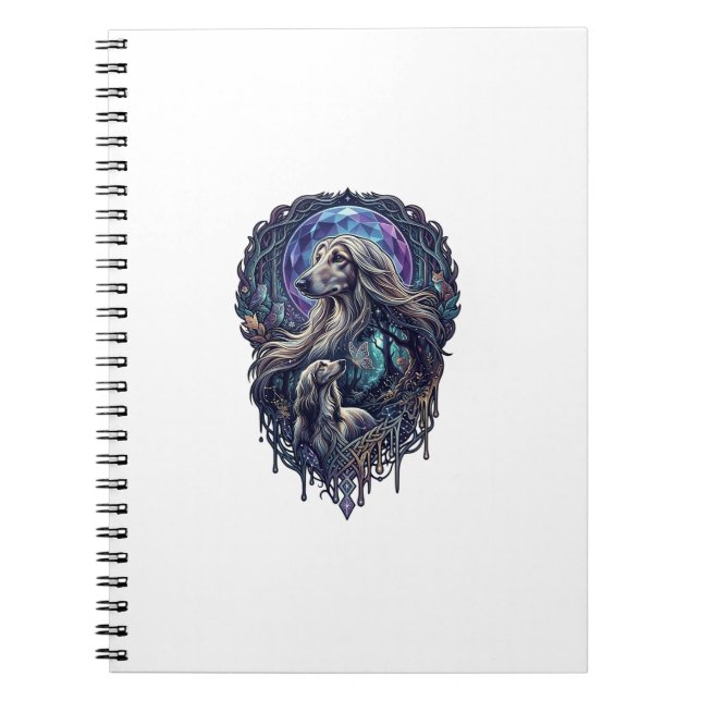 Caderno Espiral Cachorro Floresta Encantada Lua Cristal_1 (Frente)