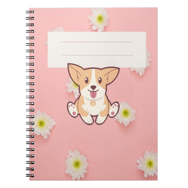 Caderno Espiral Cachorro fofo (Frente)
