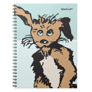 Caderno Espiral Cachorro Fofo Com Olhos de Filhote Azul