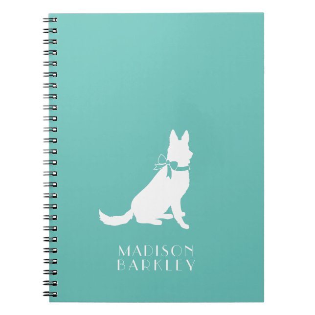 Caderno Espiral Cachorro german shepherd (Frente)