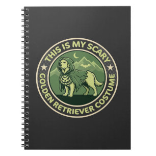 Caderno Espiral Cachorro Golden Retriever de Halloween Este é meu 