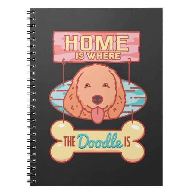 Caderno Espiral Cachorro Goldendoodle (Frente)