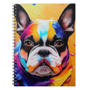 Caderno Espiral Cachorro-Grande Francês Pet Cute Adorable Animal C