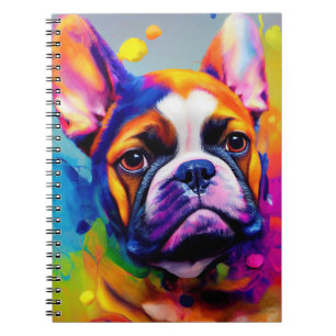 Caderno Espiral Cachorro-Grande Francês Pet Cute Adorable Animal C