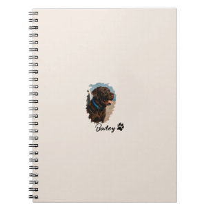 Caderno Espiral Cachorro Labrador de Chocolate Bonito - Bailey   P