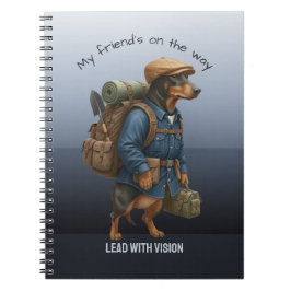 Caderno Espiral Cachorro Líder de Trilha com Visão 