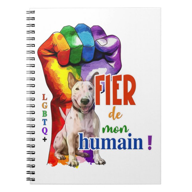 Caderno Espiral Cachorro Miniatura Bullterrier (Frente)