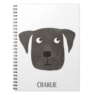 Caderno Espiral Cachorro Negro Engraçado Labrador Retriever Person