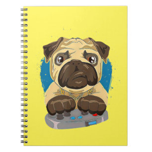 Caderno Espiral Cachorro Pai Cachorro Reproduzindo Videos games