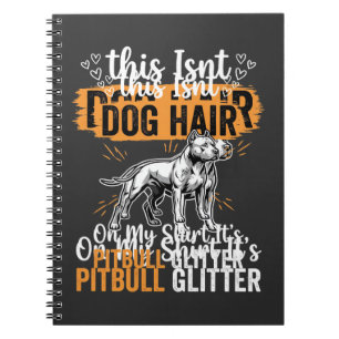Caderno Espiral Cachorro Pitbull Cabelo Brilho Cachorro Engraçado