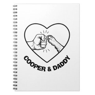 Caderno Espiral Cachorro preto simples e Pai punho