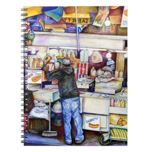 Caderno Espiral Cachorro Quente Deus, Nova Iorque (Frente)