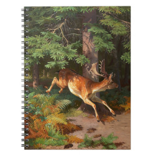 Caderno Espiral Cachorro Vermelho Na Floresta