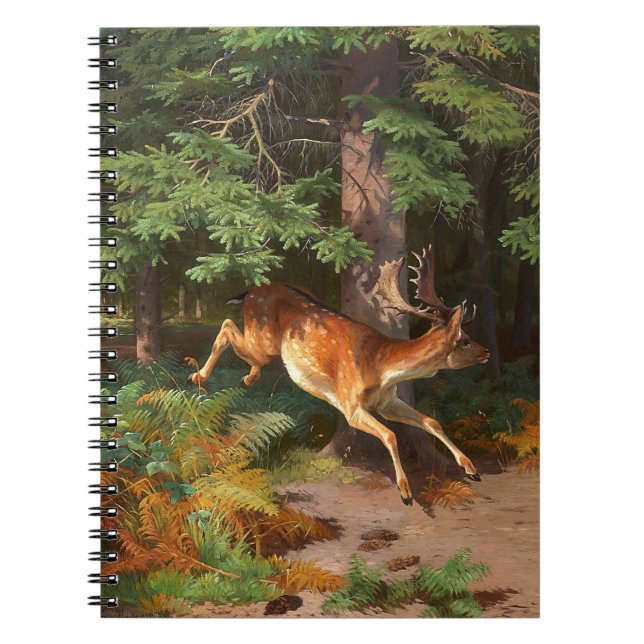 Caderno Espiral Cachorro Vermelho Na Floresta (Frente)