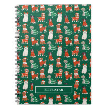 Cachorros de Natal Verdes e Bonitos Personalizados