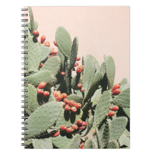 Caderno Espiral Cacto da pera de Prickley