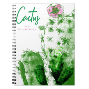 Caderno Espiral Cactus E Suculentos