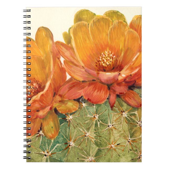 Caderno Espiral Cactus Orange Blossoms (Frente)