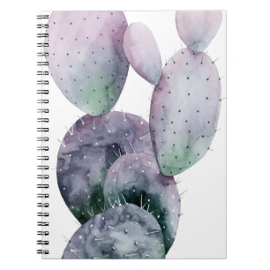 Caderno Espiral Cactus Roxo
